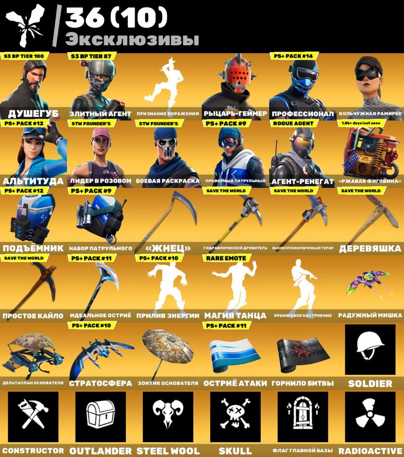 🎨 288 скінів | 🌟 Fortnite акаунт