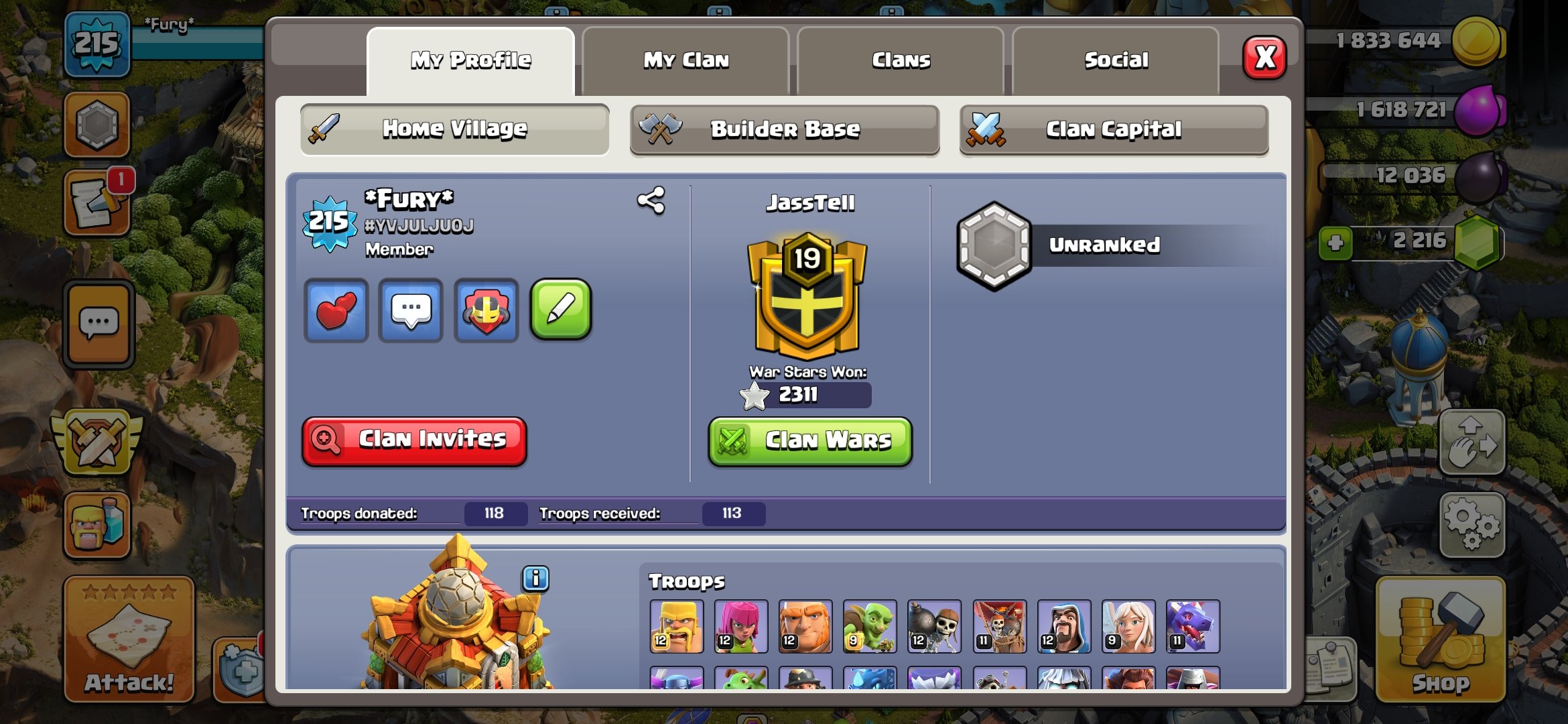 🏰 Clash of Clans акаунт | Ратуша 16 рівень | Рівень 0