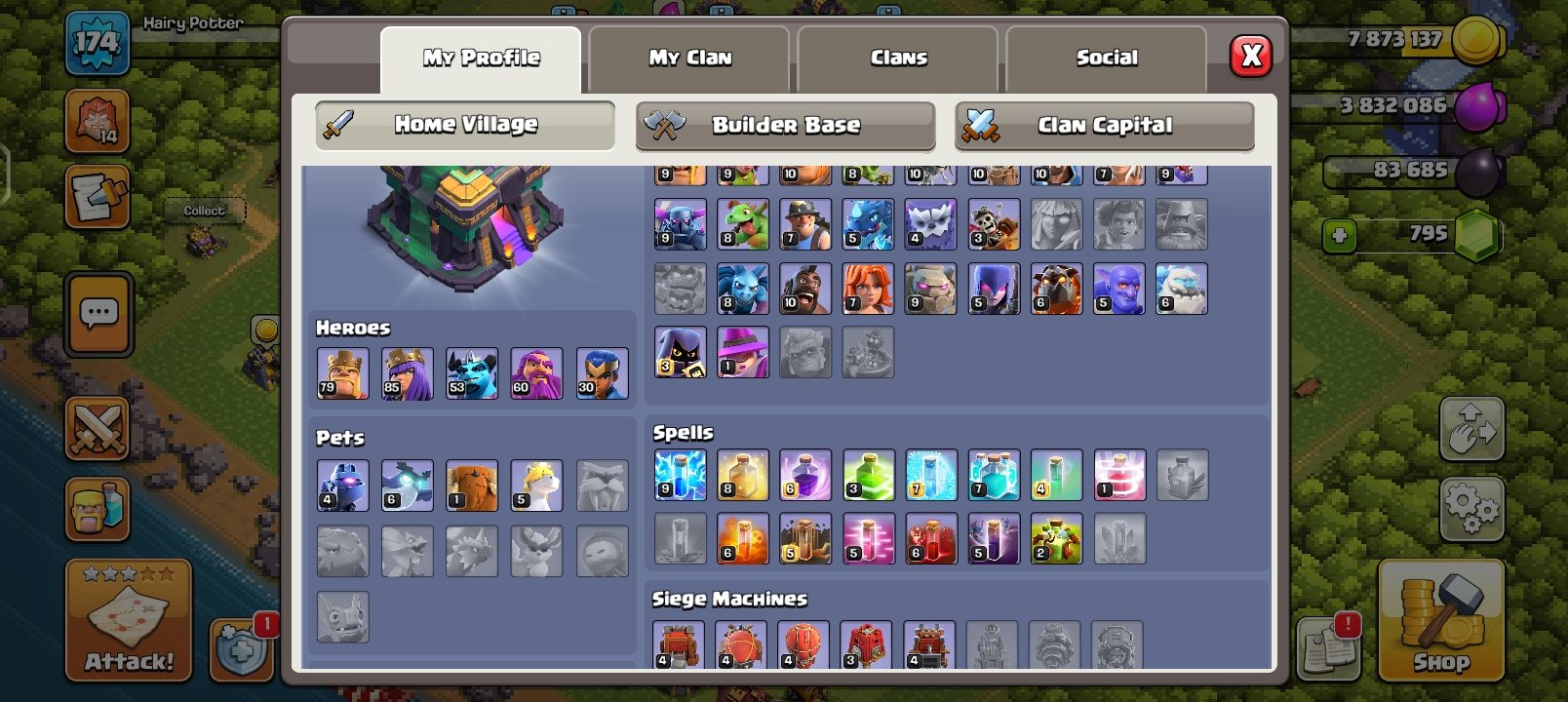 🏰 Clash of Clans акаунт | 14 ратуша | 98 рівень