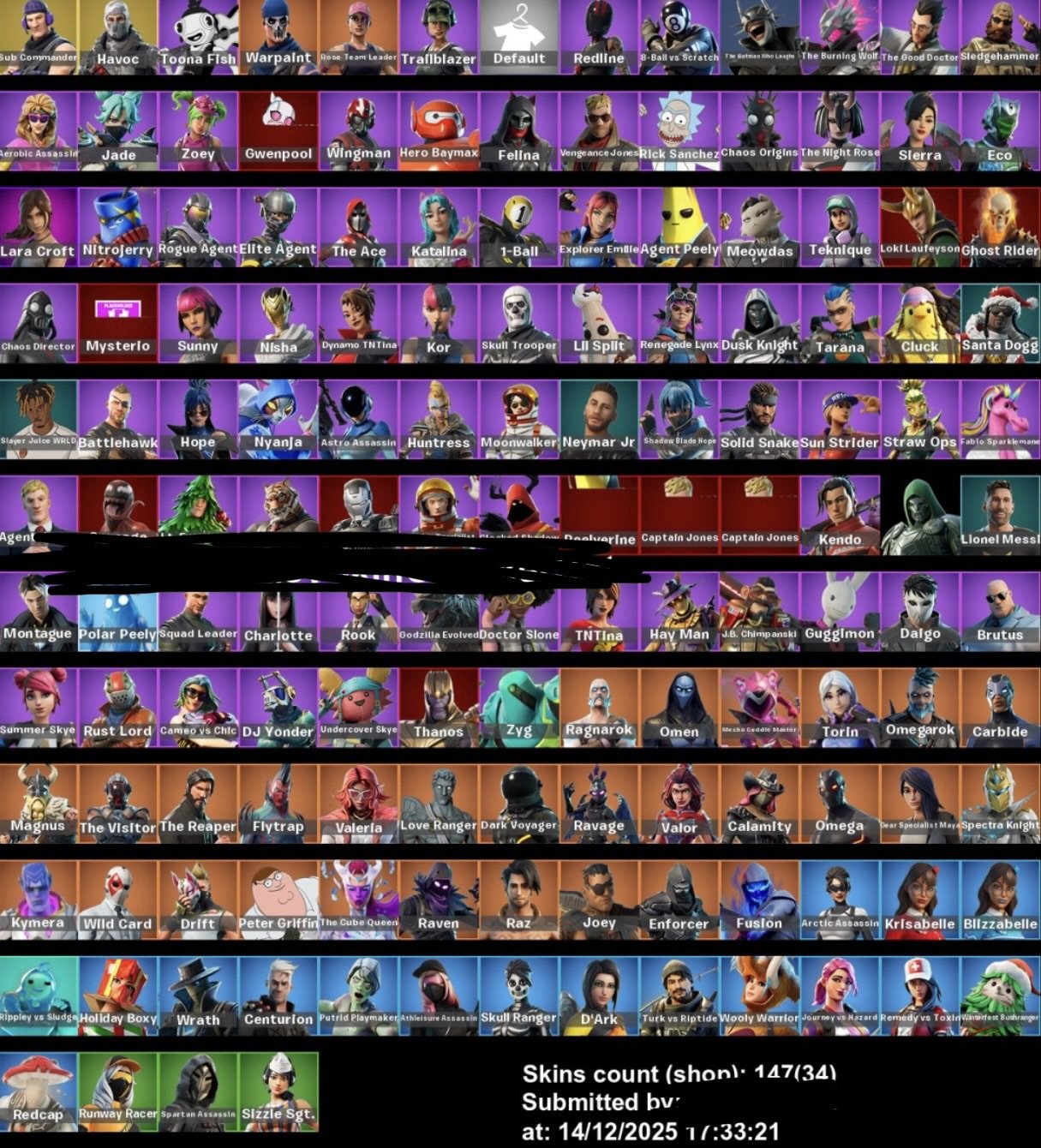 🎨 147 skins | 🌟 Fortnite account