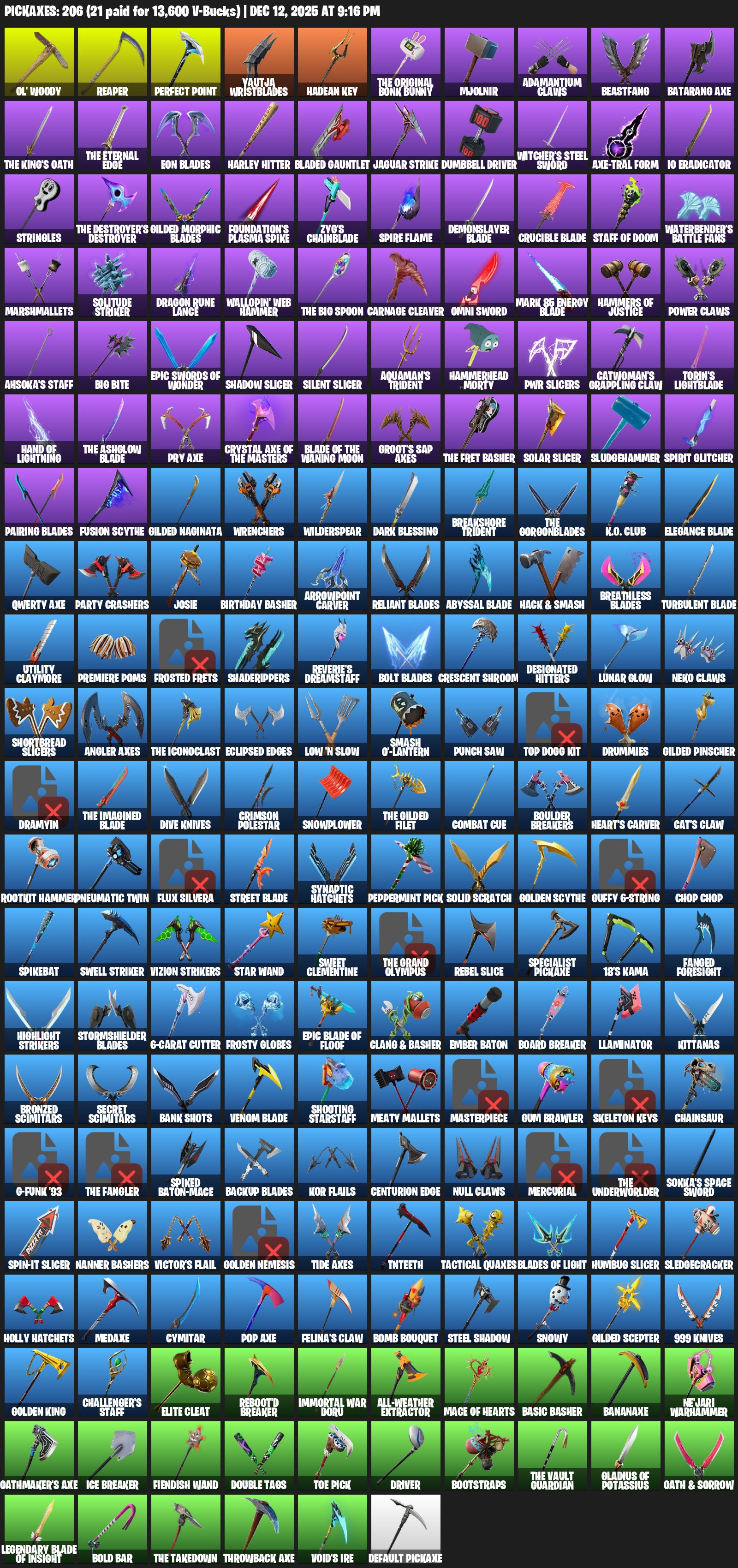 🎨 205 skins | 🌟 Fortnite account