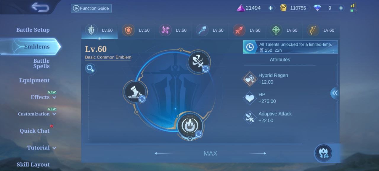 🎮 Mobile Legends аккаунт | Мифический | 120 героев | 190 обликов