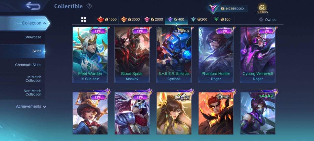 🎮 Mobile Legends account | Mythic | 107 heroes | 201 skins