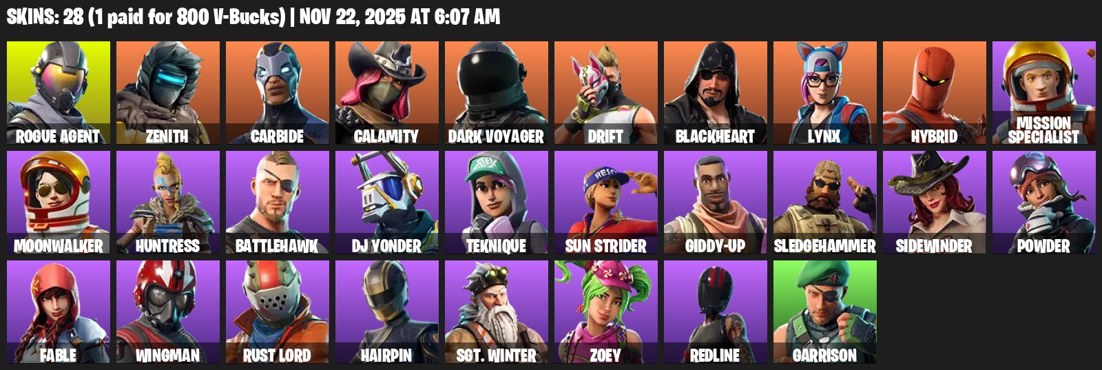 🎨 28 skins | 🌟 Fortnite account