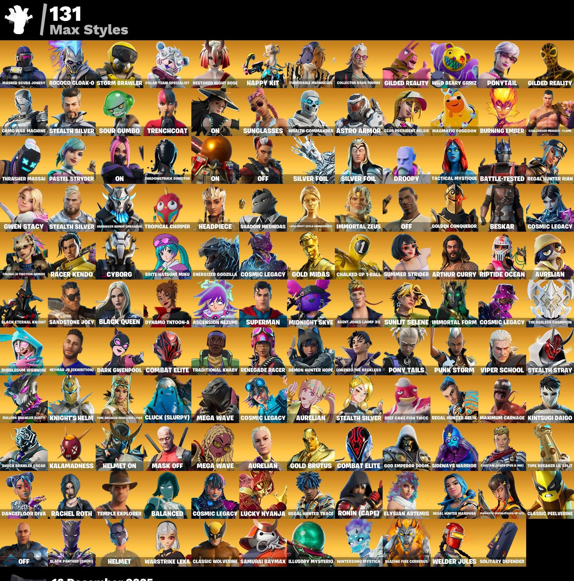 🎨 249 skins | 🌟 Fortnite account