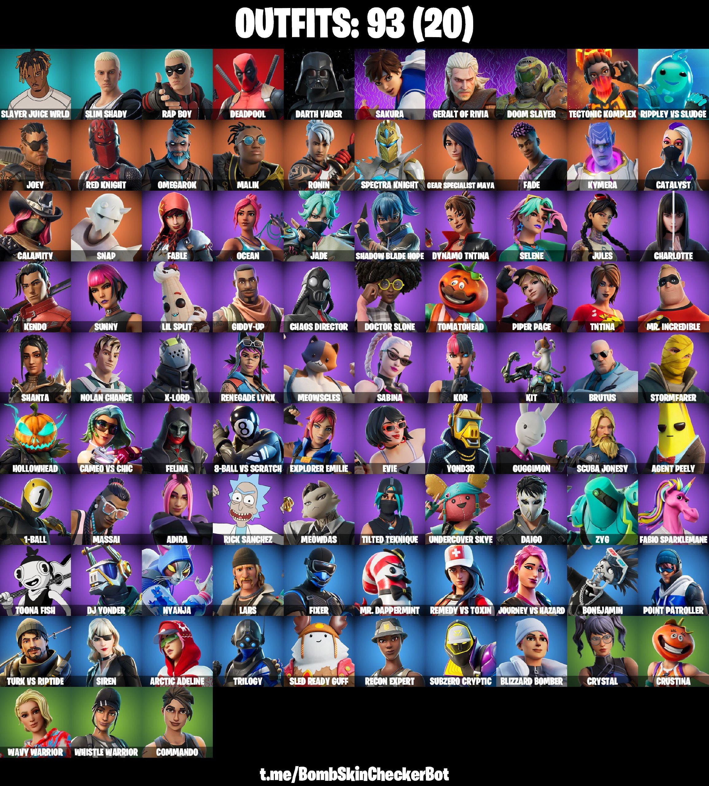 🎨 93 skins | 🌟 Fortnite account