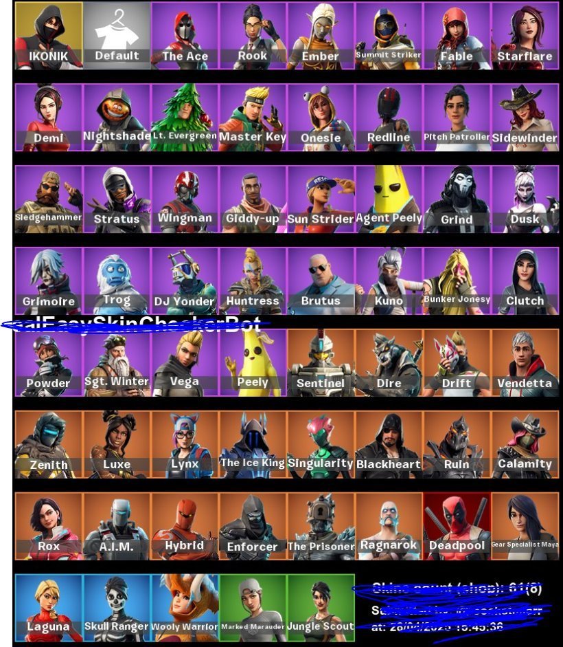 🎨 62 скіні | 🌟 Fortnite акаунт