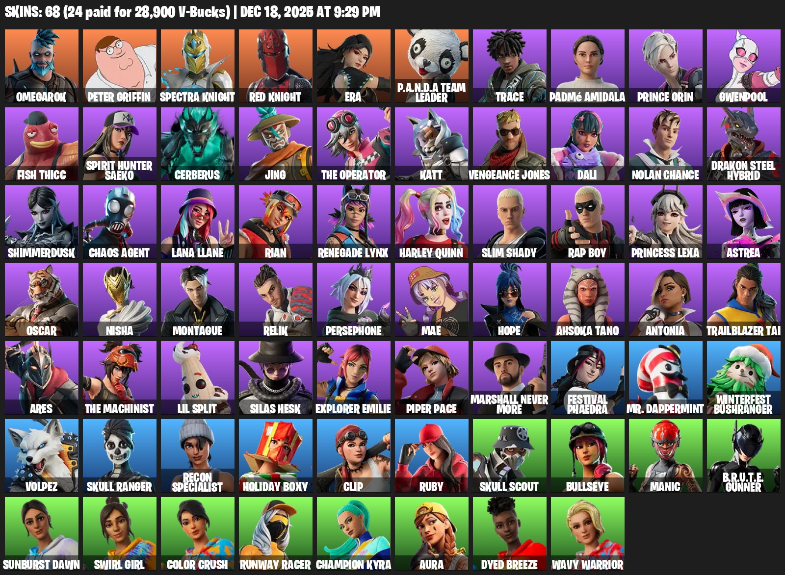 🎨 70 скинов | 🌟 Fortnite аккаунт