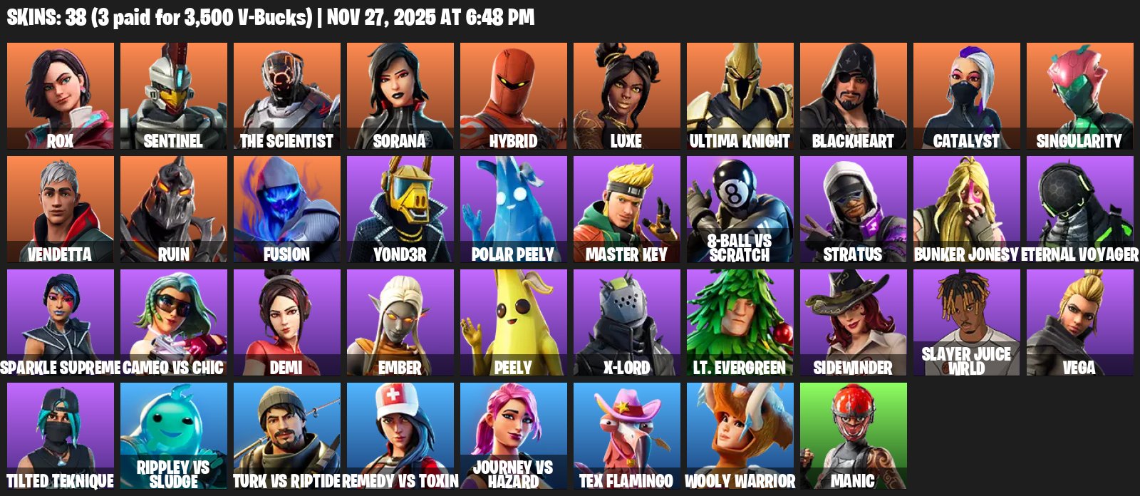 🎨 38 skins | 🌟 Fortnite account
