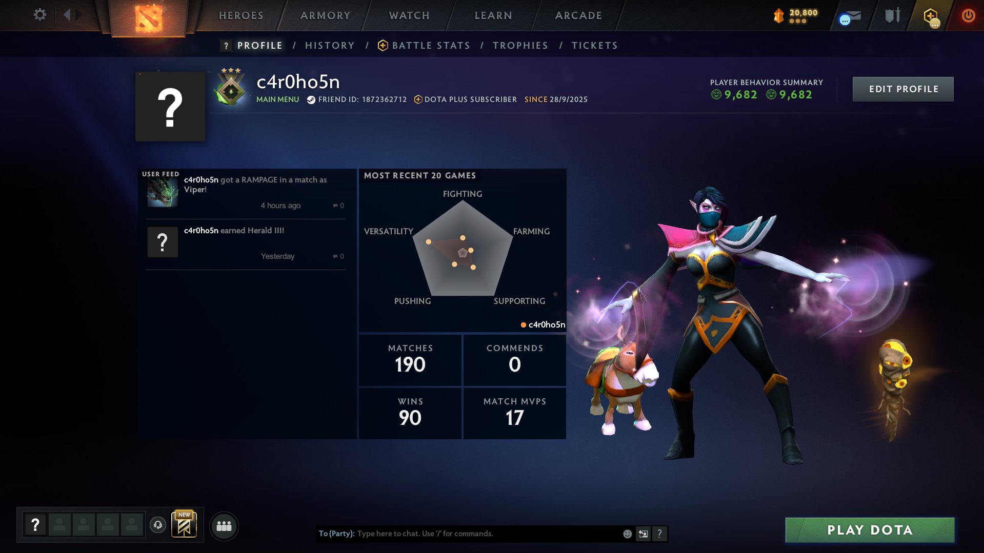 🏅 MMR 350 | 🕒 200 часов | 🛡 10000