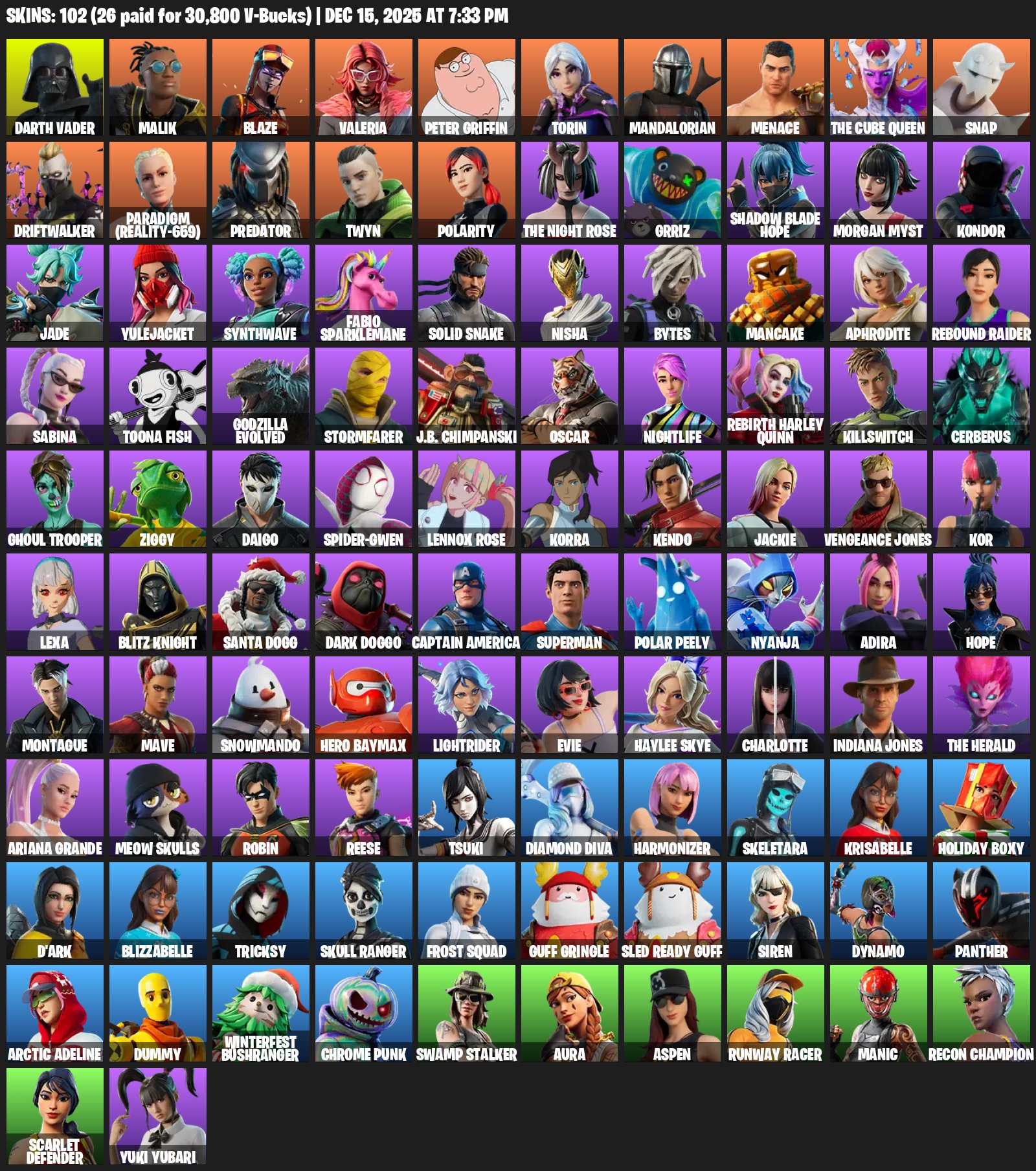 🎨 154 skins | 🌟 Fortnite account