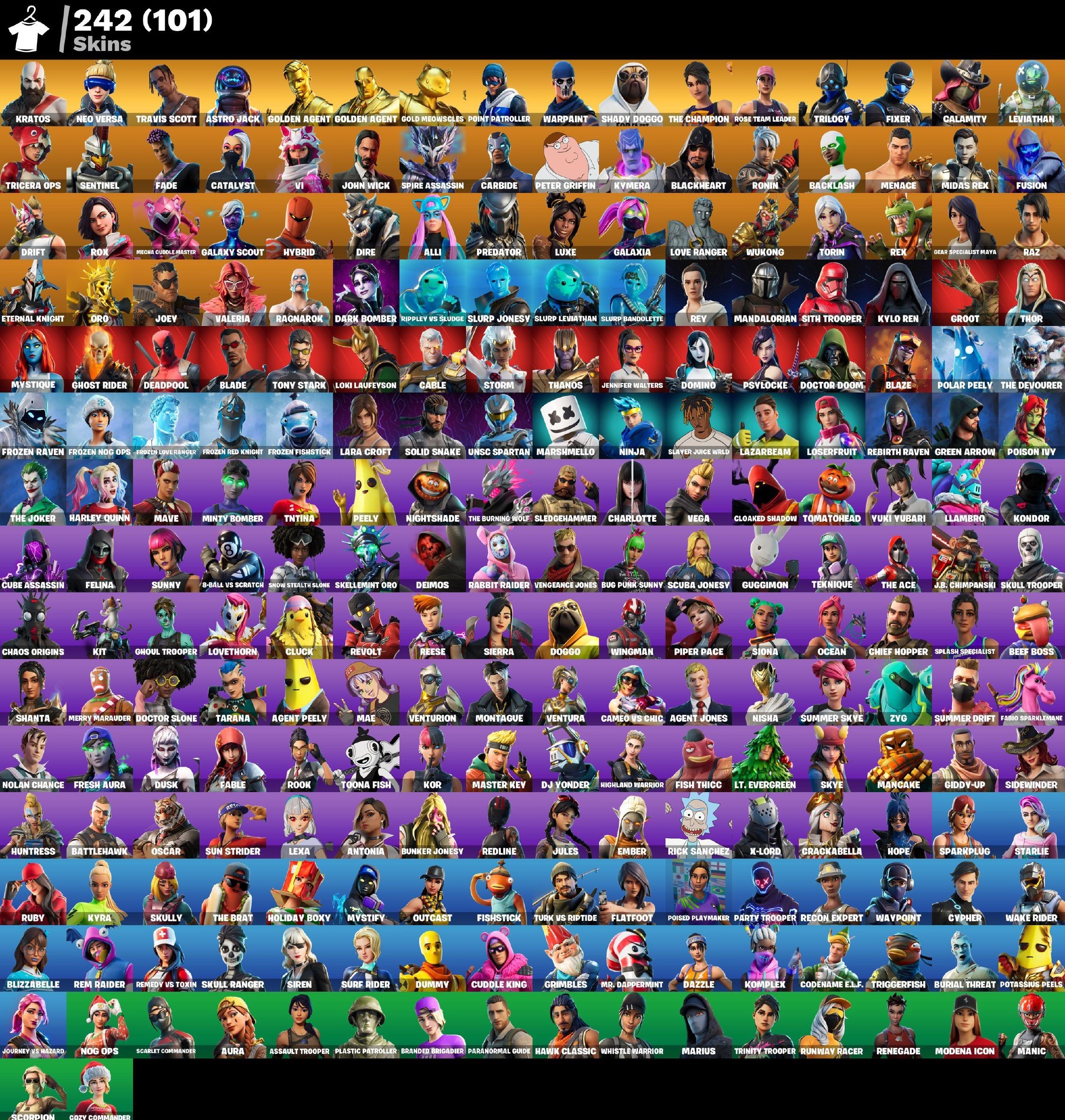 🎨 242 скінів | 🌟 Fortnite акаунт