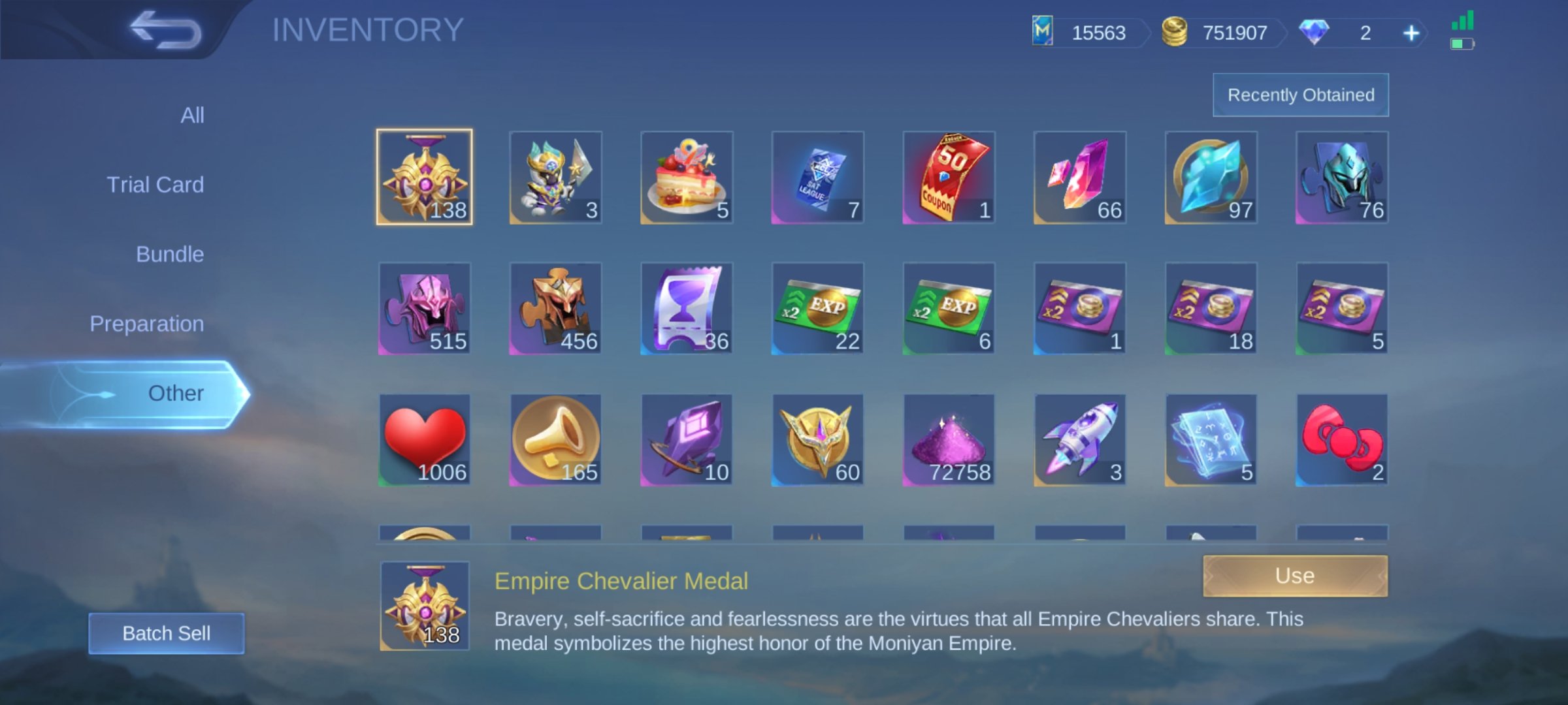 🎮 Mobile Legends account | Mythic | 131 heroes | 484 skins