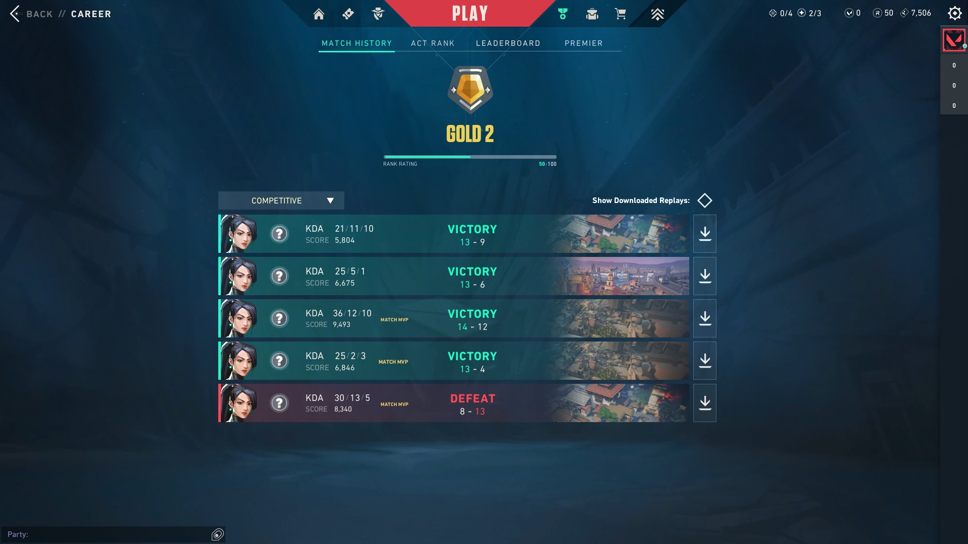 🎯 Valorant account | Gold 2 | TR | 7 agents