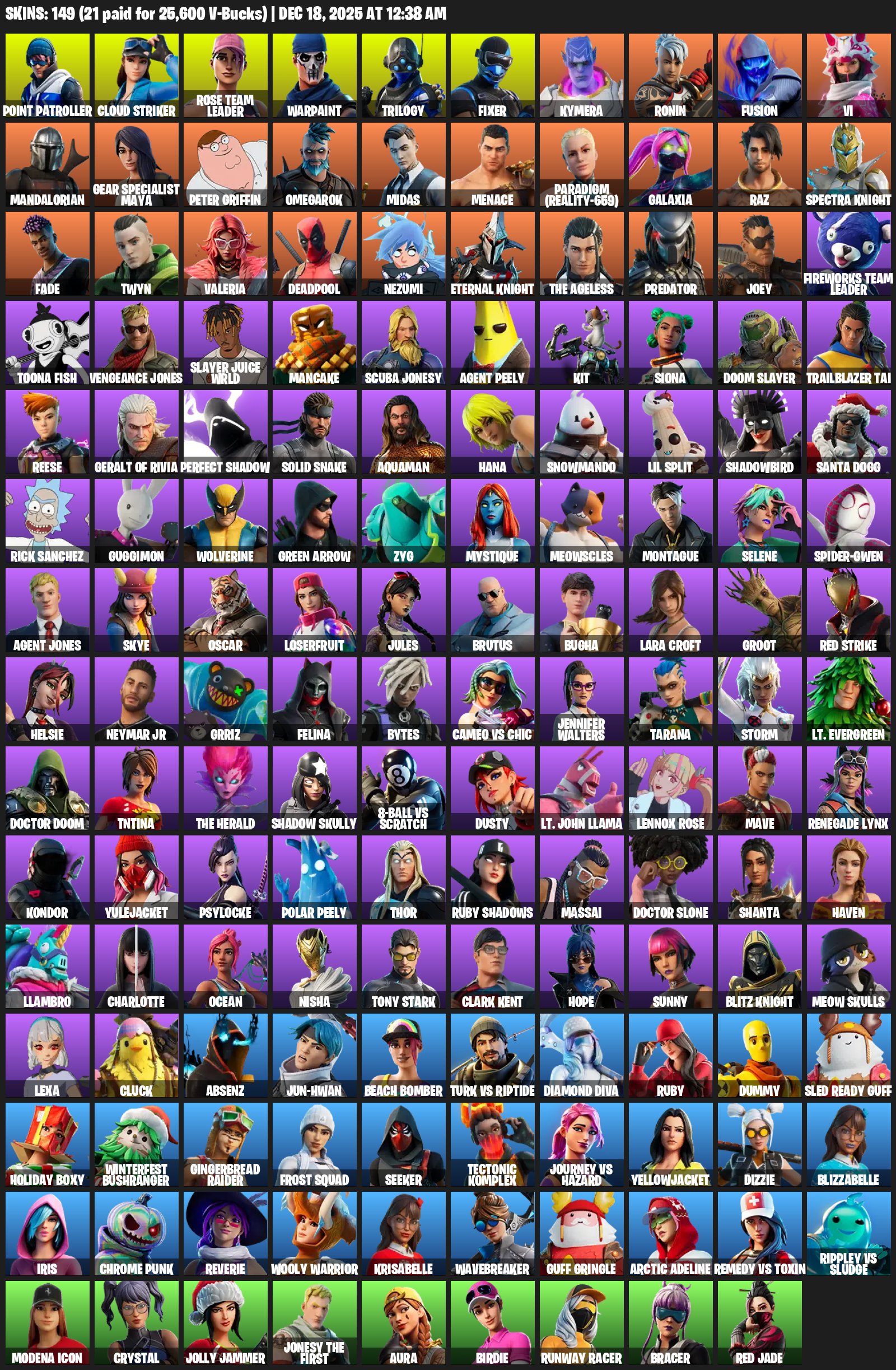 🎨 150 скинов | 🌟 Fortnite аккаунт