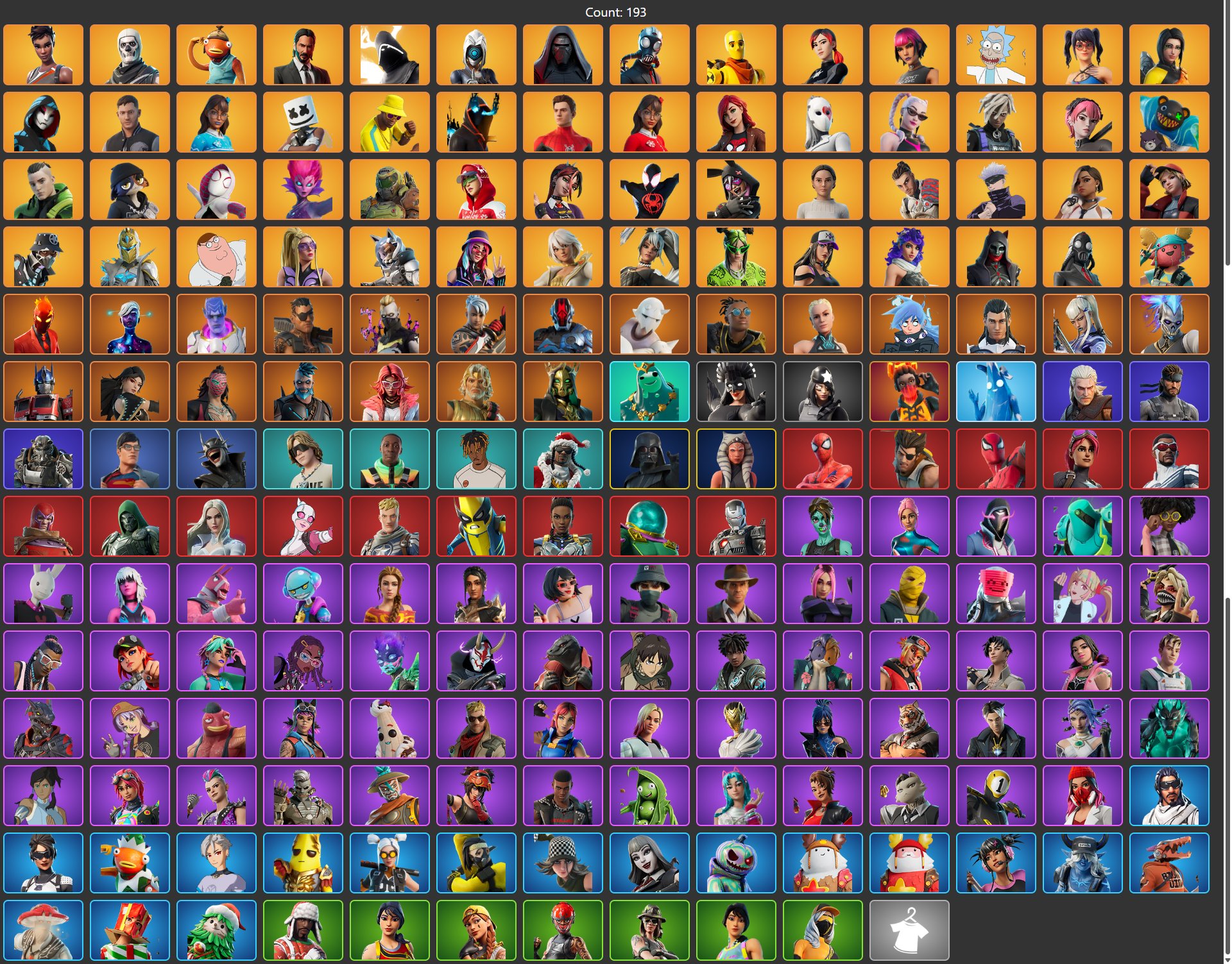🎨 193 skins | 🌟 Fortnite account