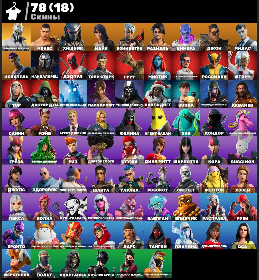 🎨 78 skins | 🌟 Fortnite account