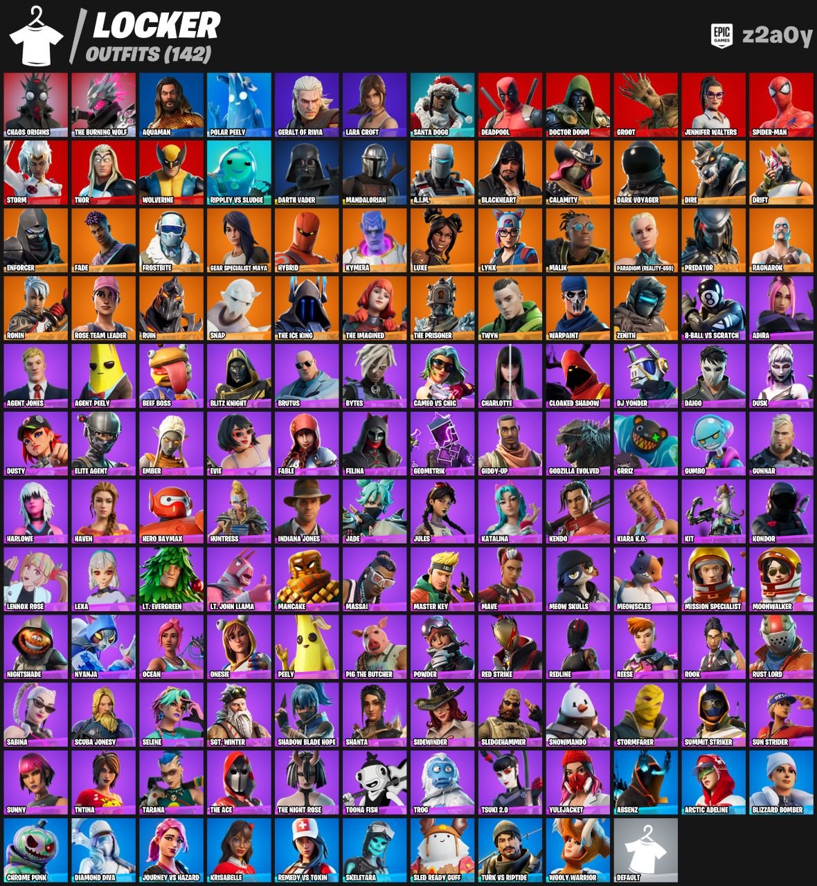 🎨 142 skins | 🌟 Fortnite account