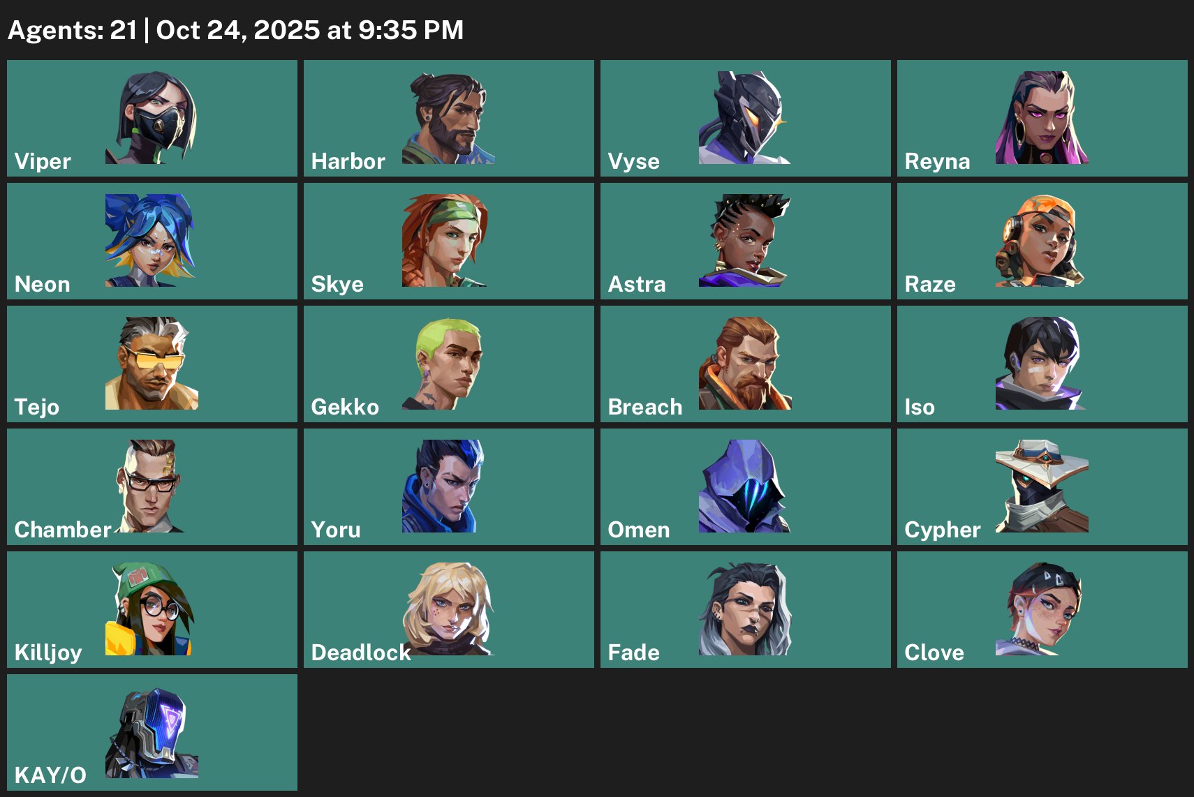 🎯 Valorant account | Diamond 2 | EU | 21 agents