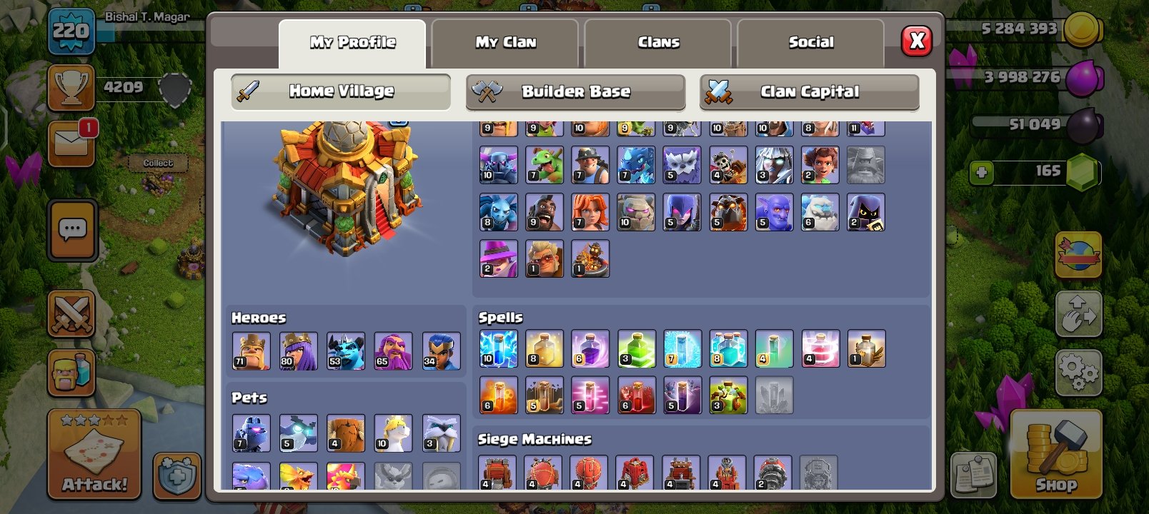 🏰 Clash of Clans акаунт | Ратуша 16 рівень | Рівень 220