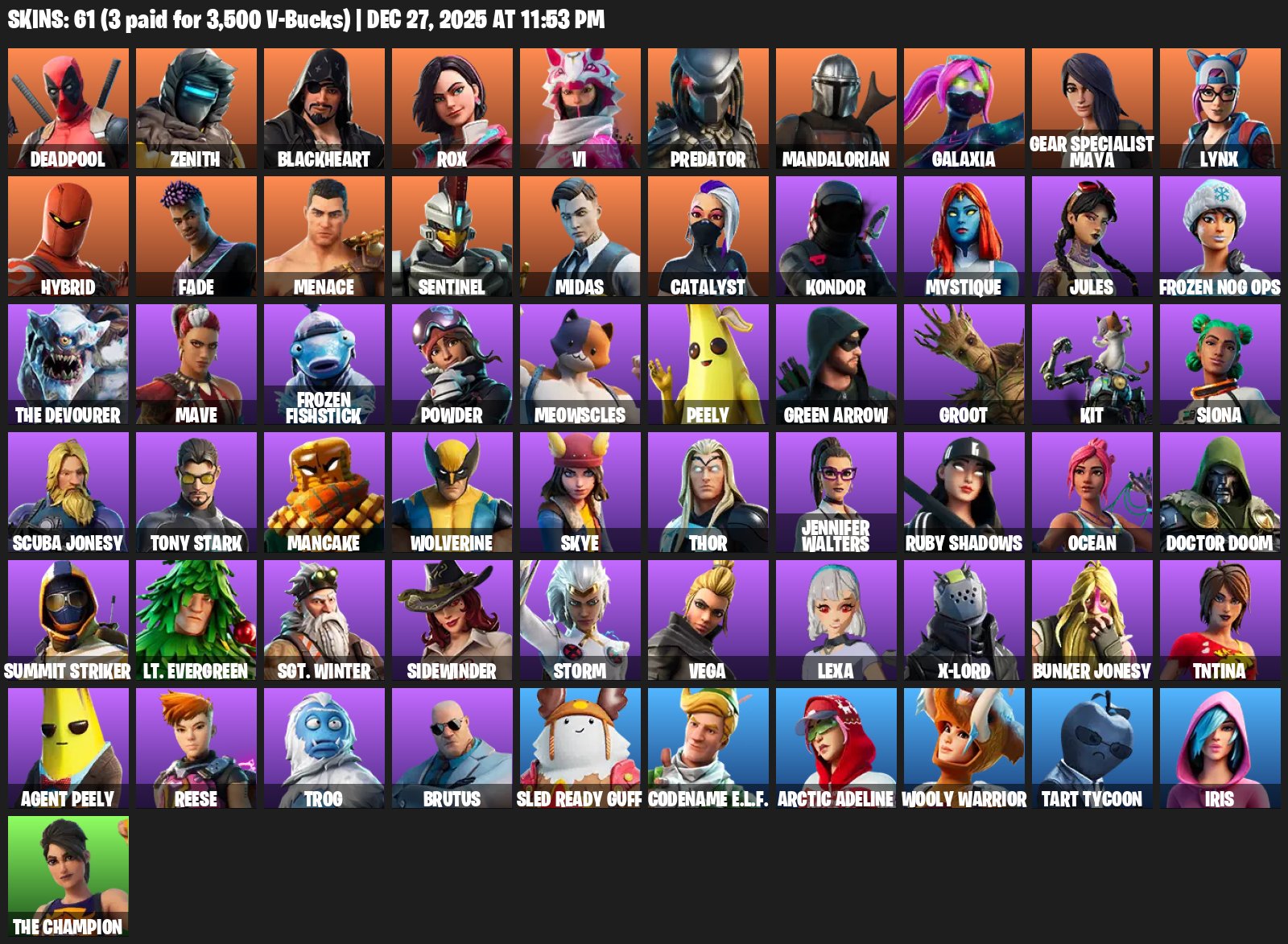 🎨 61 скин | 🌟 Fortnite аккаунт