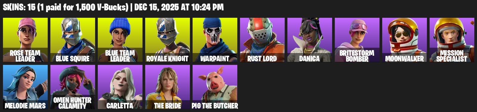 🎨 15 скінів | 🌟 Fortnite акаунт