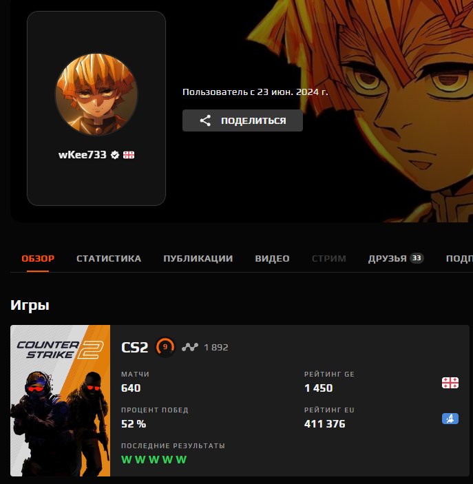 🎯 FACEIT LVL 9 | 🕒 640 матчей | ⚡ 1892 ELO — Готов к соревновательным матчам!