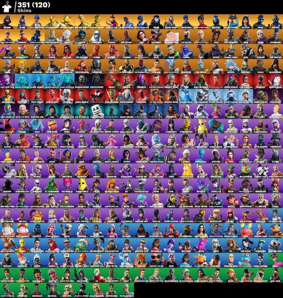 🎨 351 skins | 🌟 Fortnite account