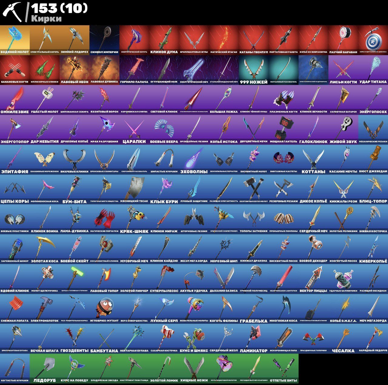 🎨 124 скина | 🌟 Fortnite аккаунт