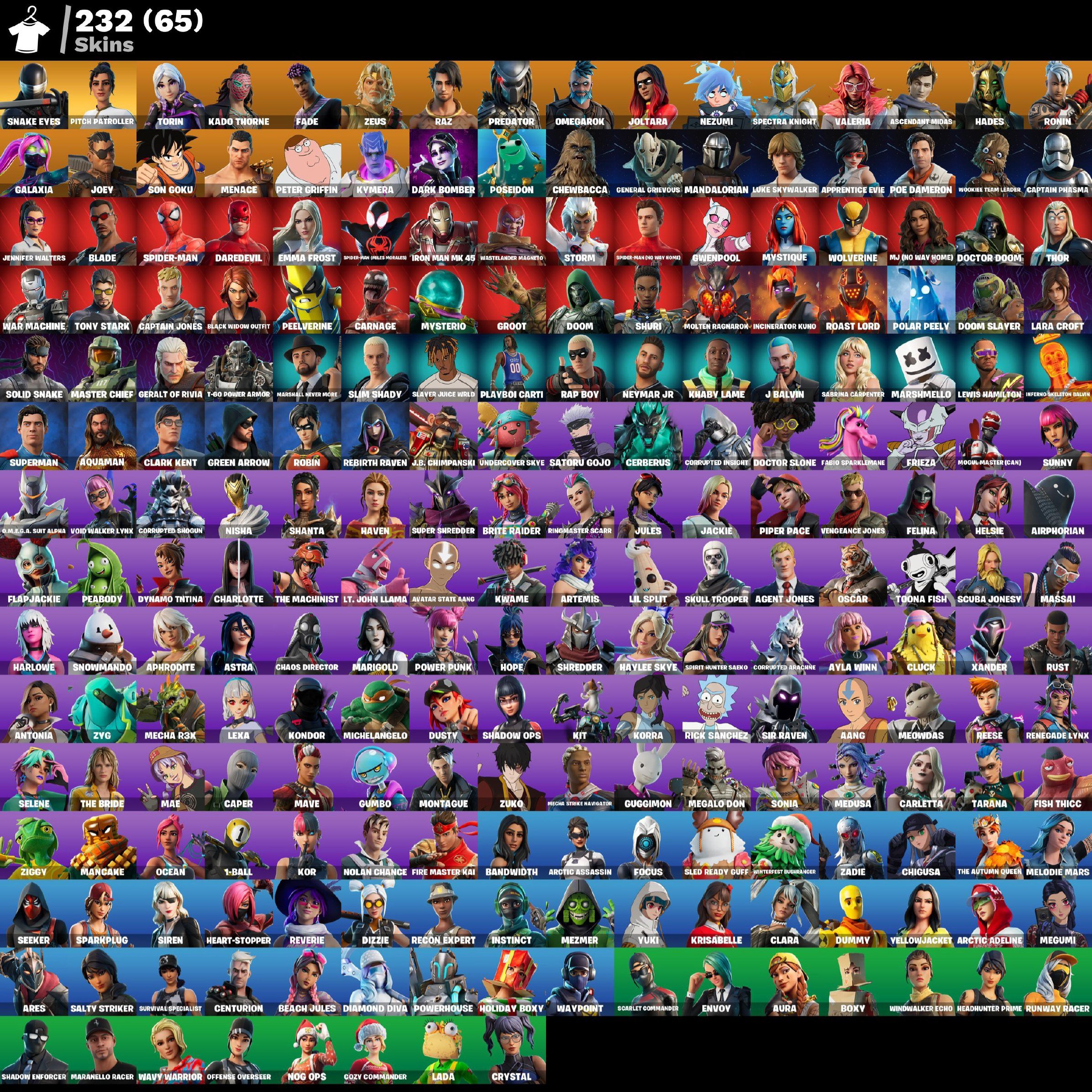 🎨 226 skins | 🌟 Fortnite account