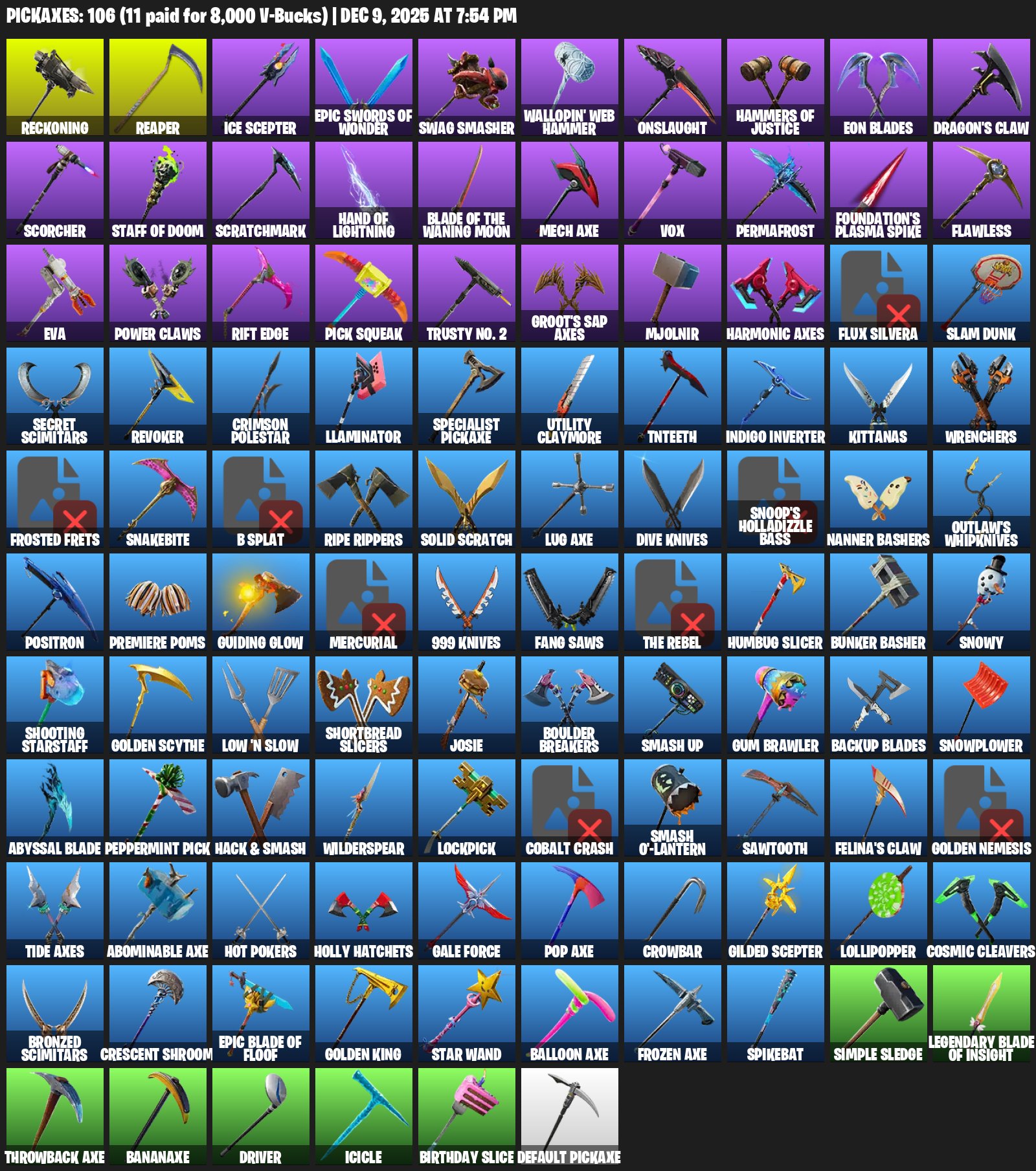 🎨 109 скинов | 🌟 Fortnite аккаунт