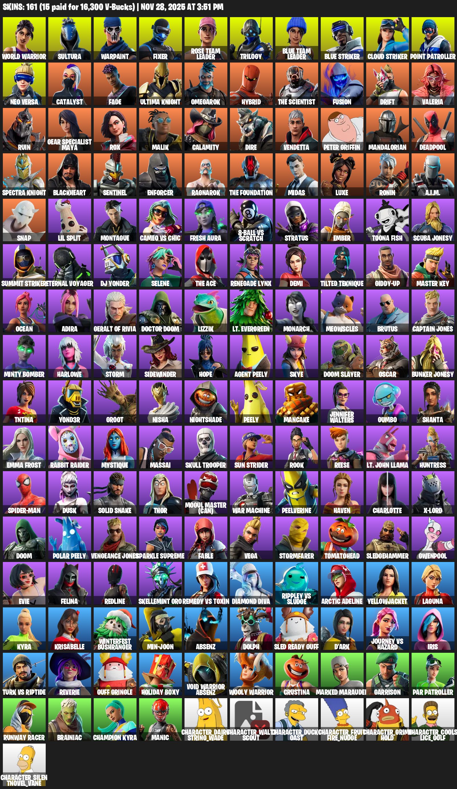 🎨 157 skins | 🌟 Fortnite account