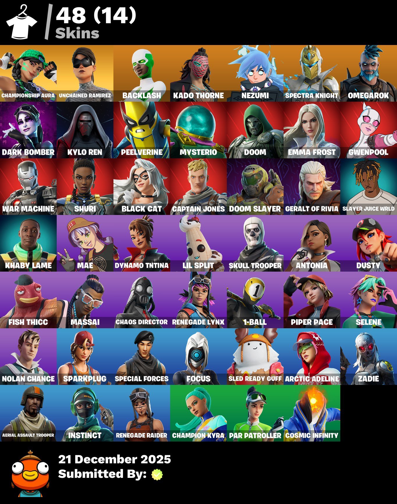 🎨 48 skins | 🌟 Fortnite account