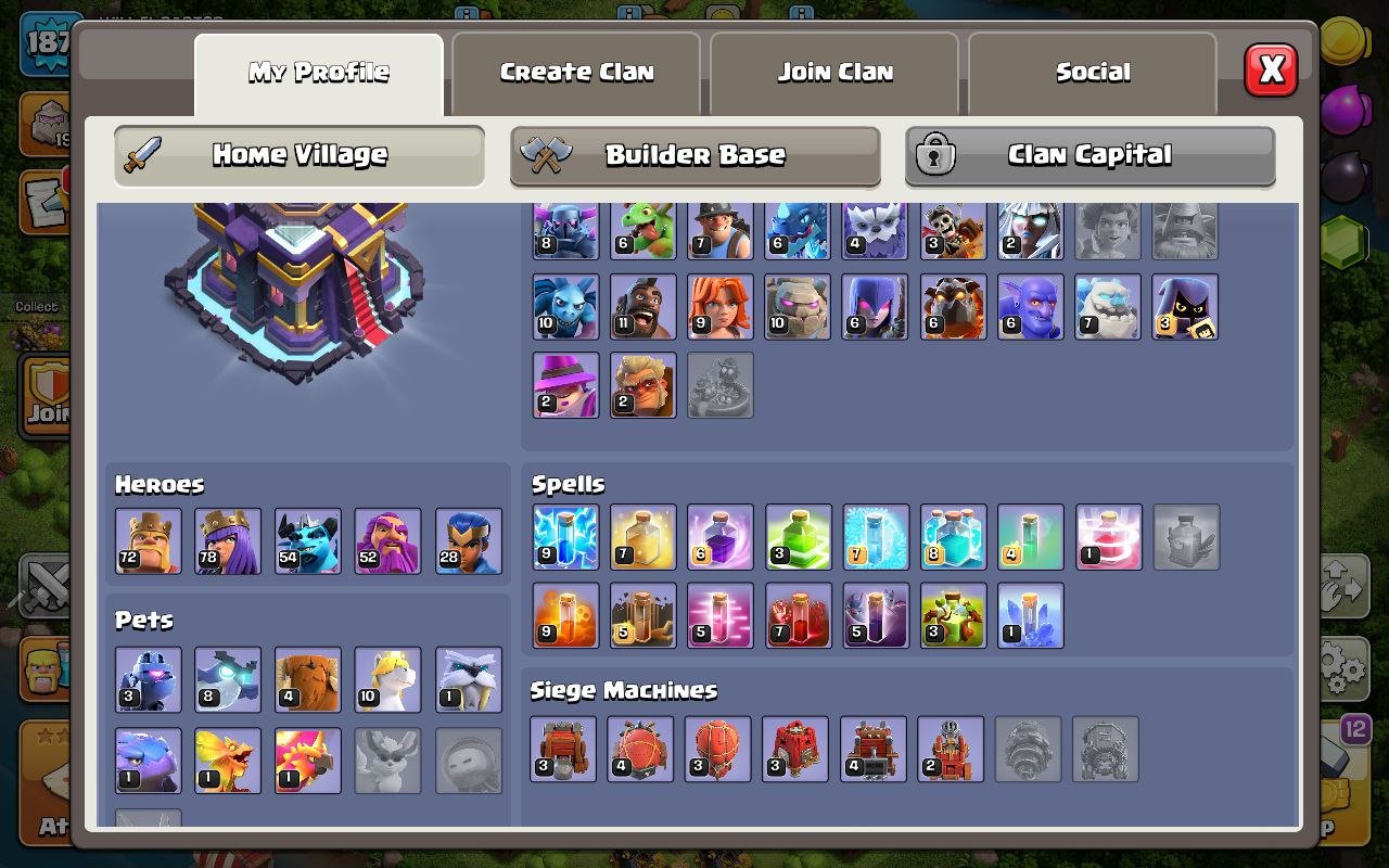 🏰 Clash of Clans акаунт | 15 ратуша | 187 рівень