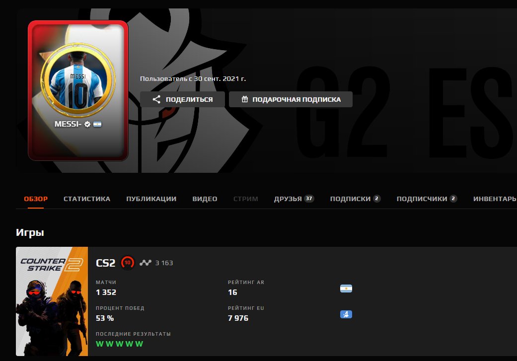 🎯 Faceit 10 LVL | 🕒 1352 матчі | 🔥 Готовий до змагань