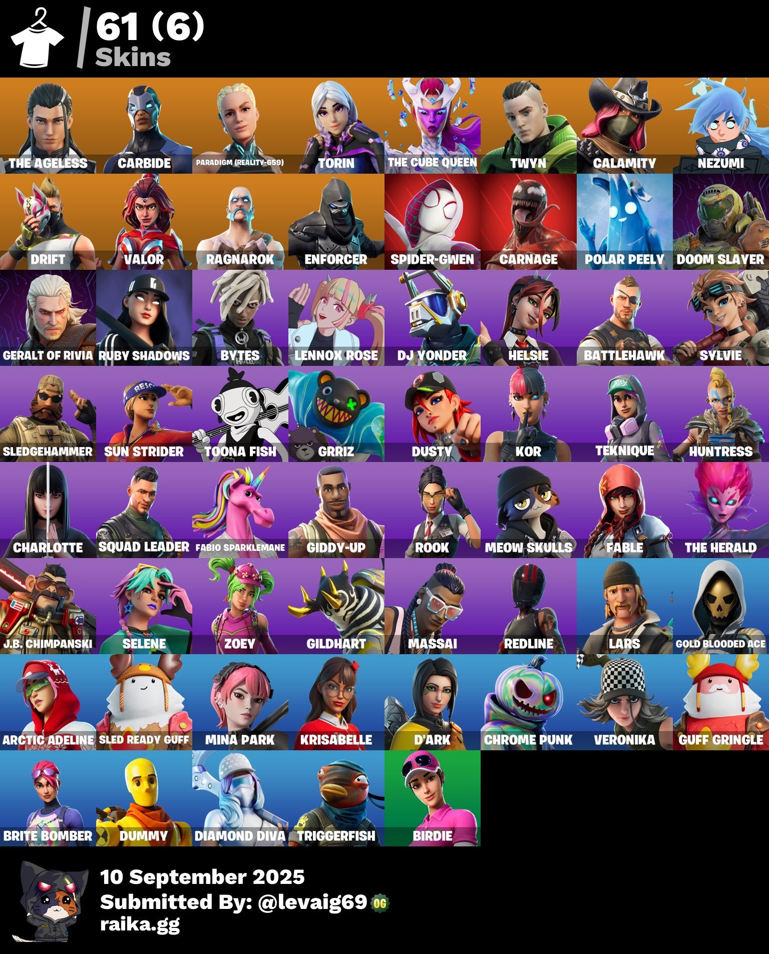 🎨 61 skin | 🌟 Fortnite account