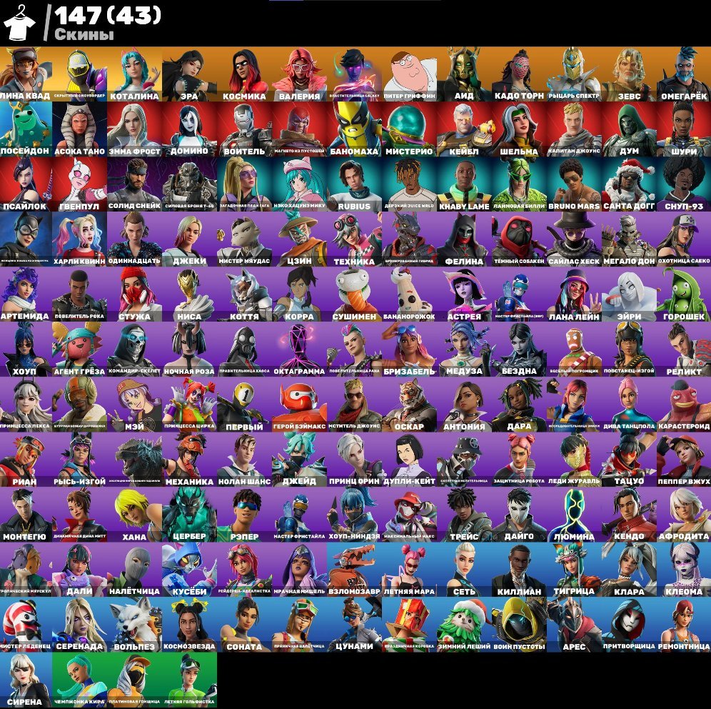 🎨 147 skins | 🌟 Fortnite account