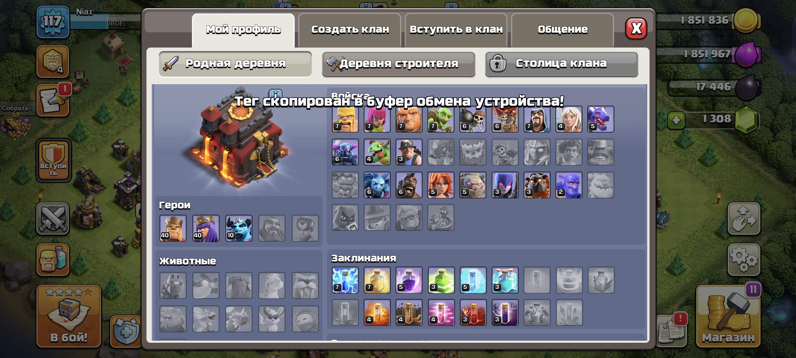 🏰 Clash of Clans акаунт | Ратуша 13 рівня | 117 рівень