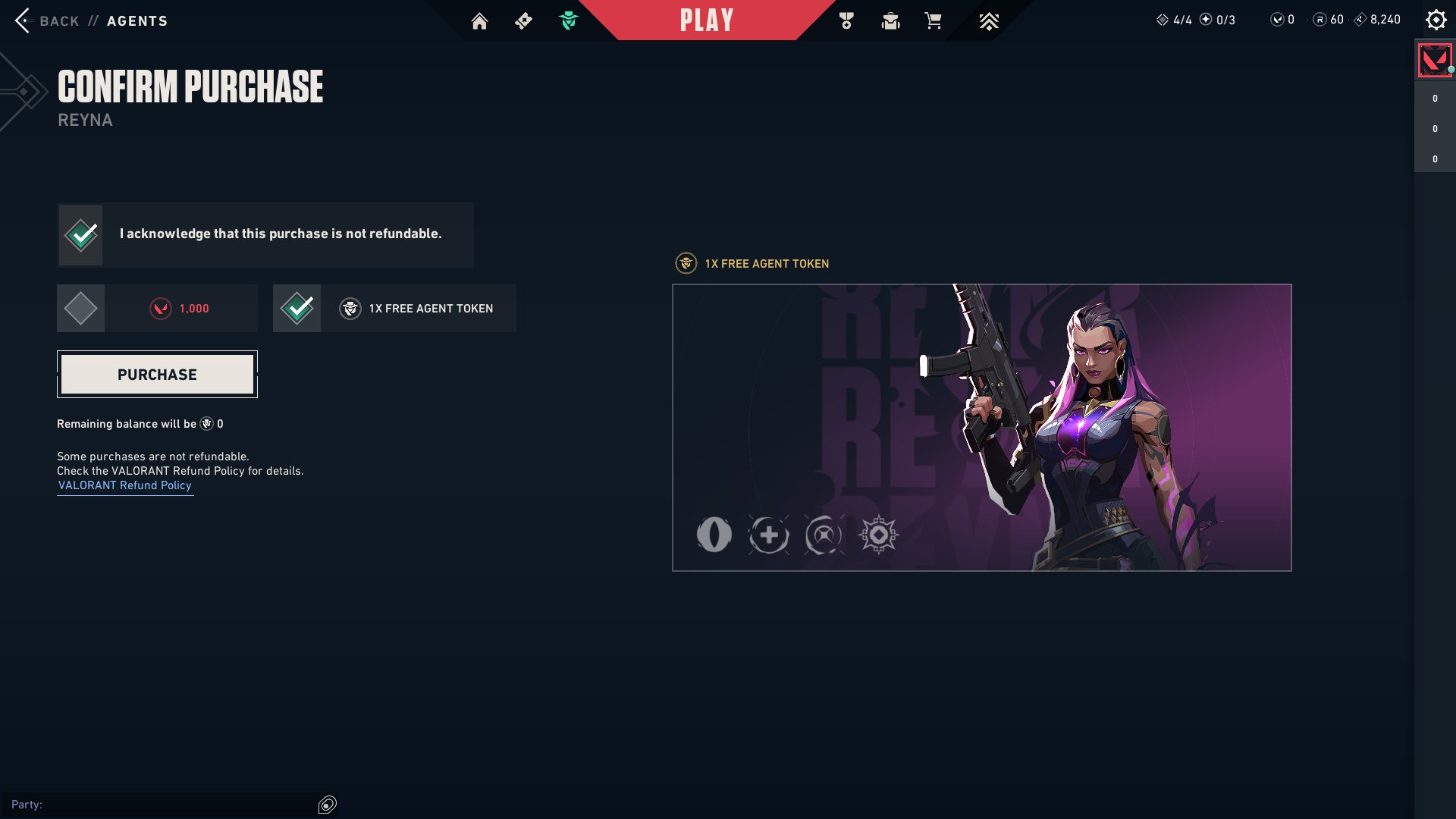 🎯 Valorant account | Platinum 1 | TR | 6 agents