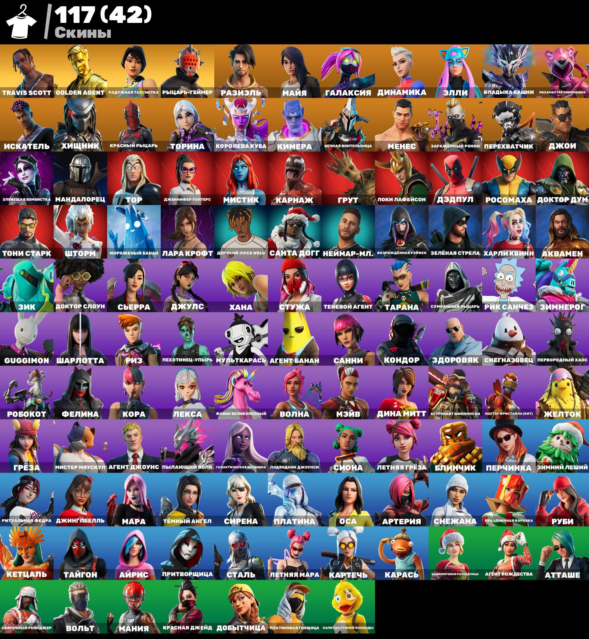 🎨 117 skins | 🌟 Fortnite account