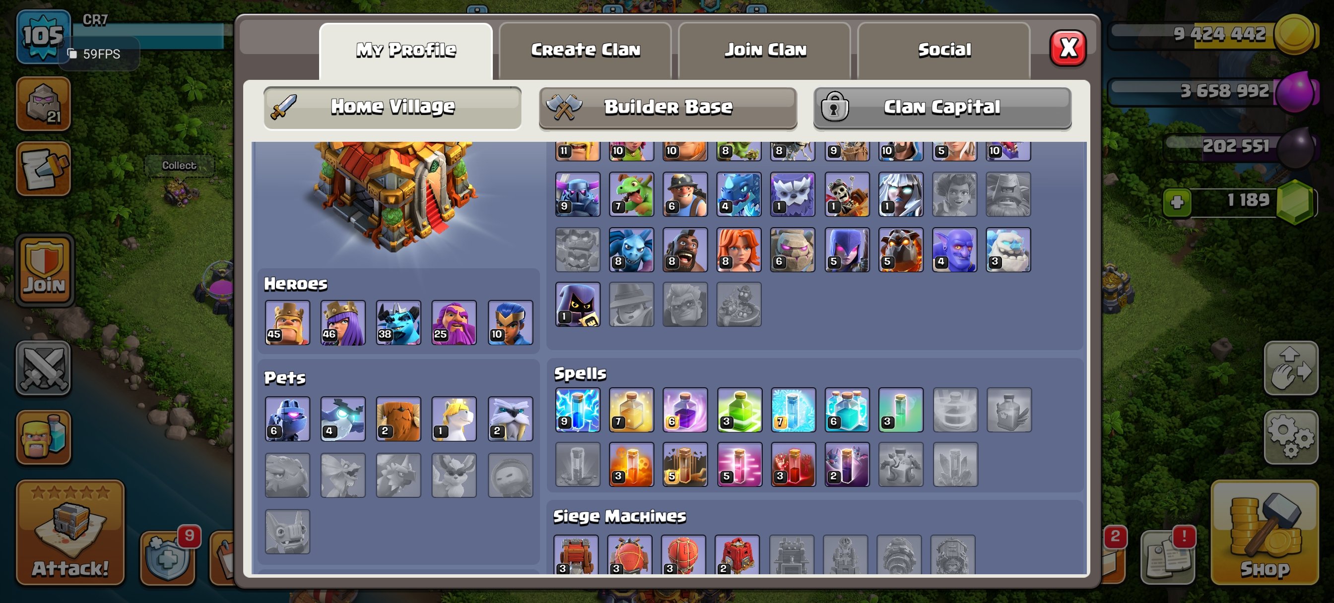 🏰 Clash of Clans акаунт | 16 ратуша | Рівень 1