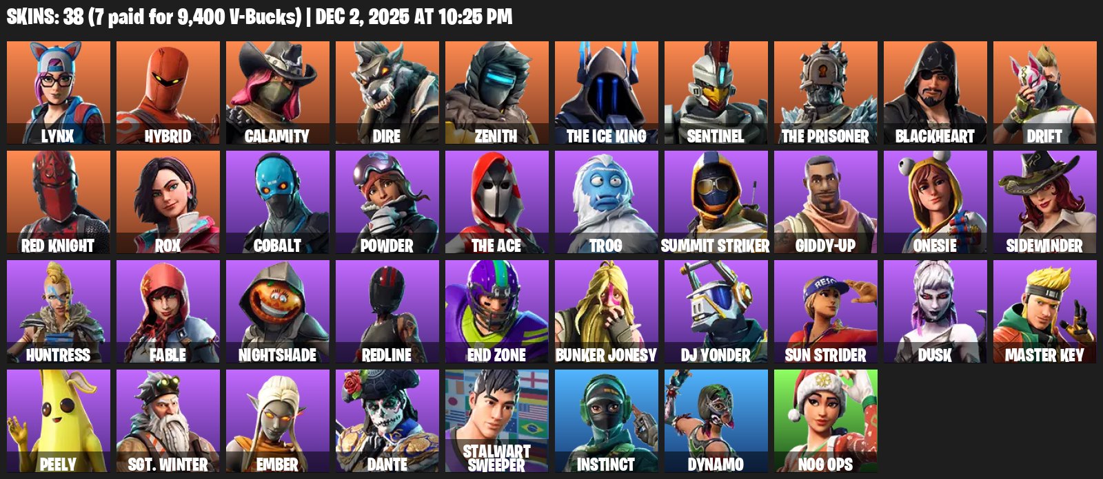 🎨 39 skins | 🌟 Fortnite account
