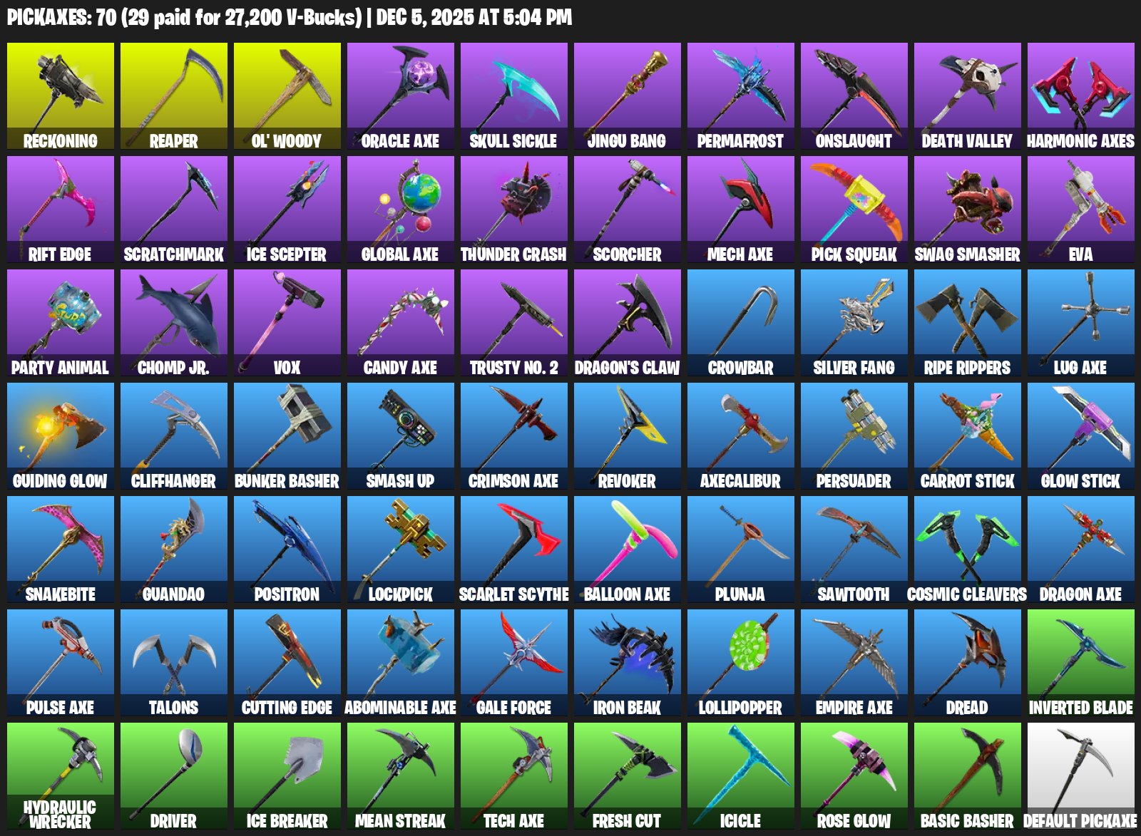 🎨 105 skins | 🌟 Fortnite account