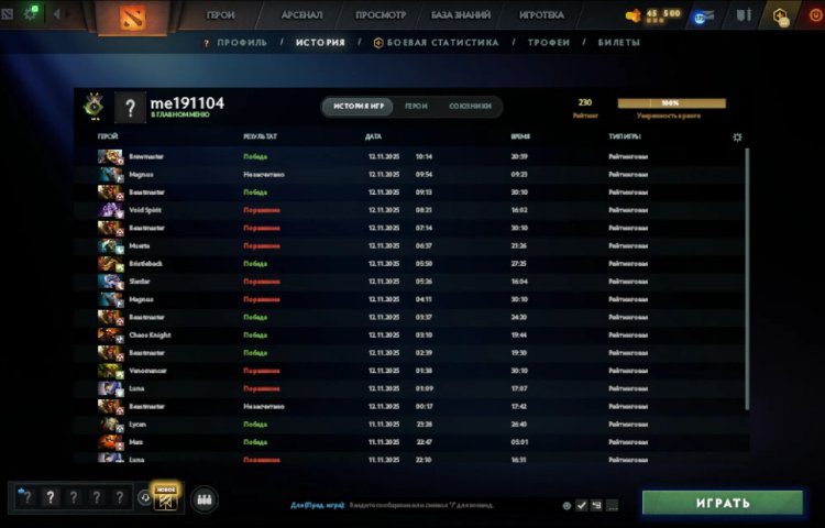 🏅 MMR 250 | 🕒 200 годин | 🛡 10000