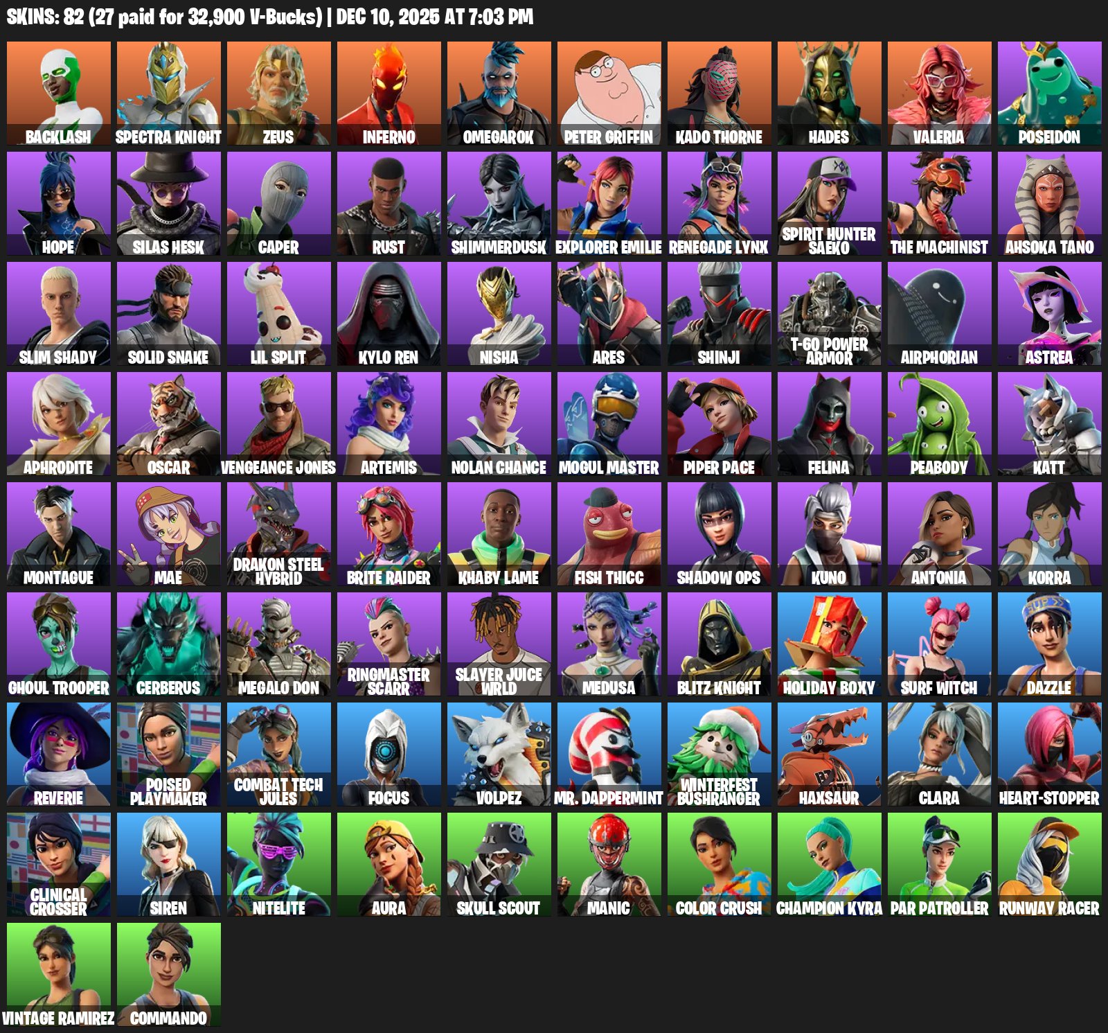 🎨 84 skins | 🌟 Fortnite account