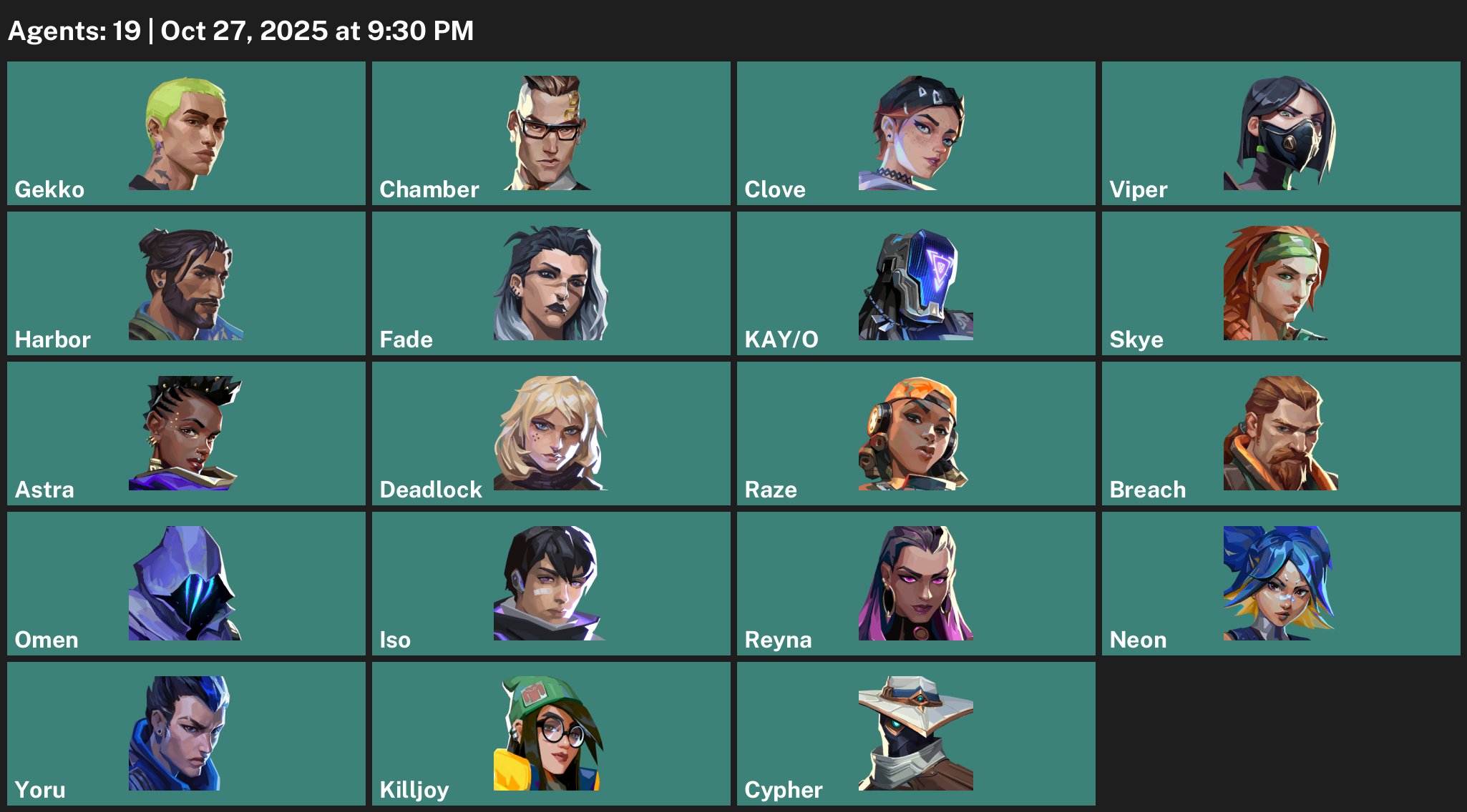 🎯 Valorant account | Gold 2 | EU | 19 agents