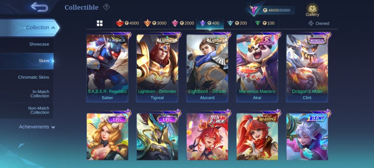 🎮 Mobile Legends account | Mythic | 118 heroes | 202 skins