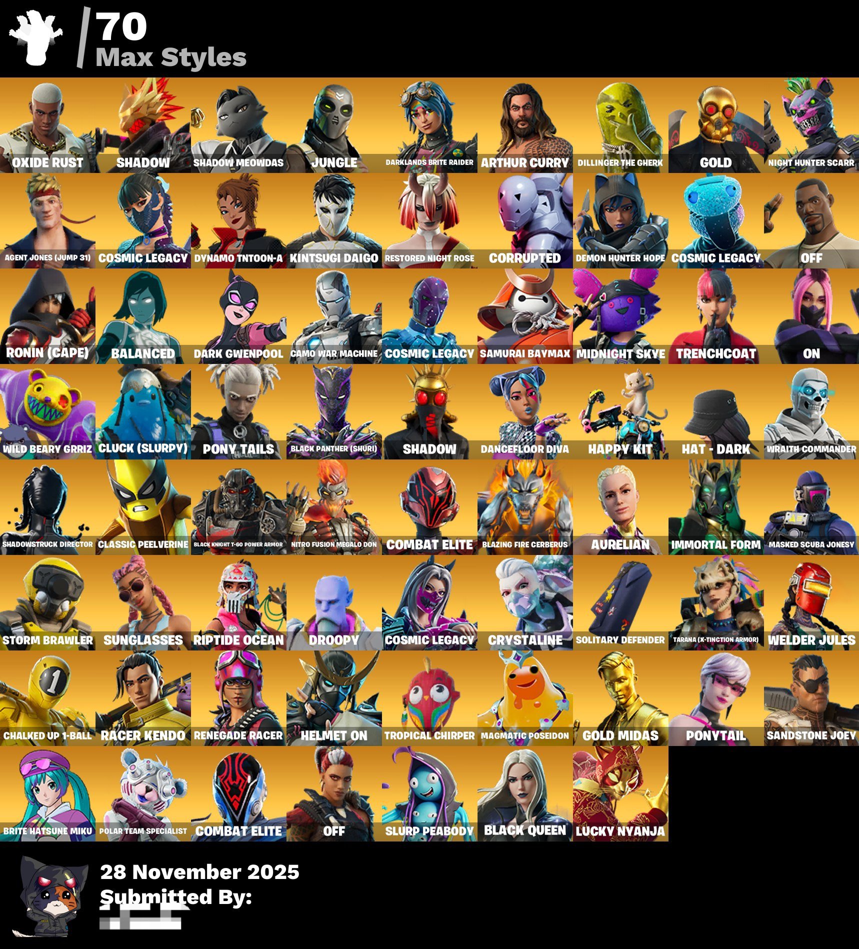 🎨 289 skins | 🌟 Fortnite account