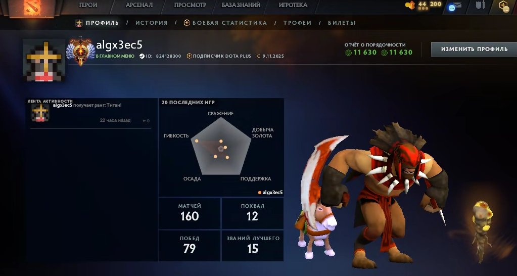 🏅 MMR 7187 | 🕒 175 hours | 🛡 11630