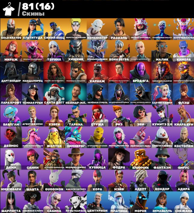 🎨 81 skins | 🌟 Fortnite account